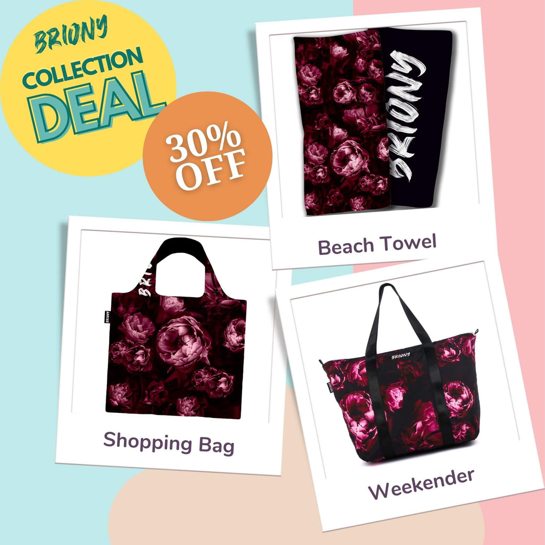 Csomagajánlat - Dark Blooming Flowers (Shopping bag, Weekender, Strandlepedő)